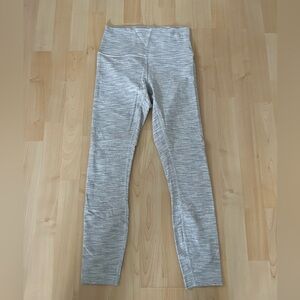 Gray and white lululemon wunder under leggings